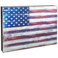 Designocracy American Flag Rustic Art on Board Wall Decor 85099US12